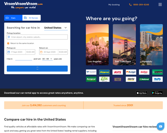 Vroom Vroom Vroom Car Rental Logo